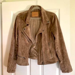 BlankNYC Tan Suede Motorcycle Style Jacket